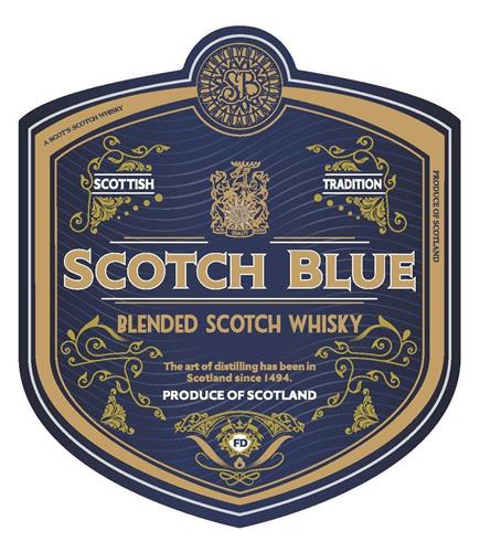 A SCOT'S SCOTCH WHISKY  SB SCOTTISH TRADITION SCOTCH BLUE BLENDED SCOTCH WHISKY The art of distilling has been in Scotland since 1494 . PRODUCE OF SCOTLAND FD trademark