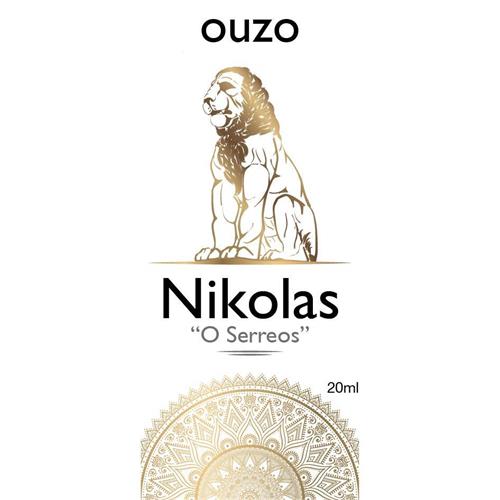 Ouzo Nikolas " O Serreos "  20ml trademark