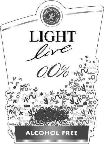 LIGHT live 0,0 % ALCOHOL FREE trademark