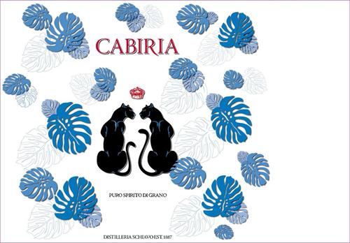 CABIRIA PURO SPIRITO DI GRANO DISTILLERIA SCHIAVO EST . 1887 trademark