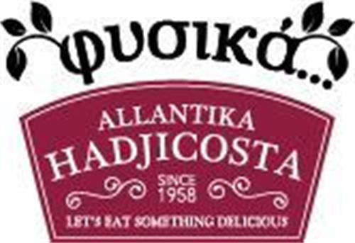 φυσικά ALLANTIKA HADJICOSTA SINCE 1958 LET'S EAT SOMETHING DELICIOUS trademark