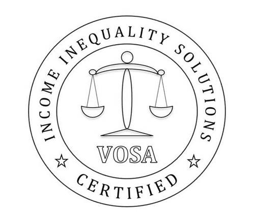 VOSA INCOME INEQUALITY SOLUTIONS CERTIFIED trademark