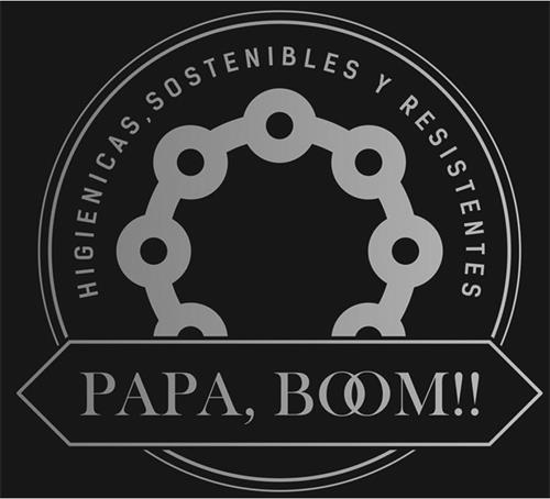 HIGIENICAS , SOSTENIBLES Y RESISTENTES PAPA, BOOM!! trademark