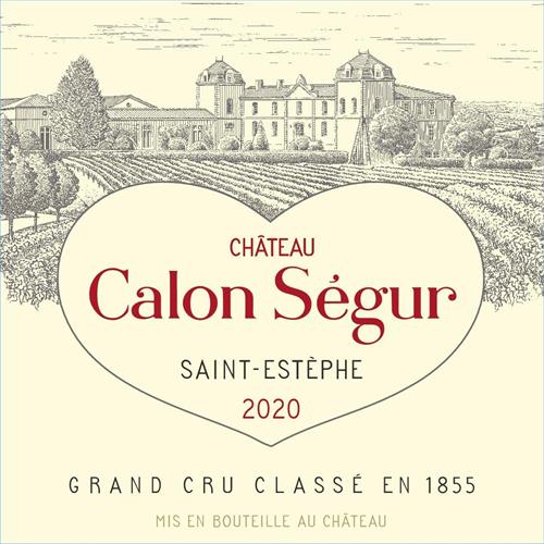 CHÂTEAU Calon Ségur SAINT - ESTÈPHE 2020 GRAND CRU CLASSÉ EN 1855 MIS EN BOUTEILLE AU CHÂTEAU trademark