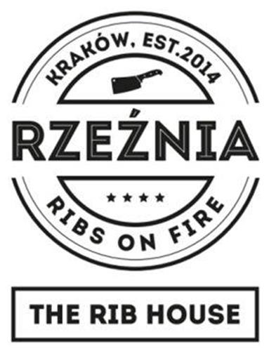 KRAKÓW , EST.2014 RZEŹNIA RIBS ON FIRE THE RIB HOUSE trademark