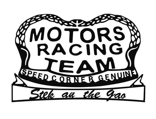 MOTORS RACING TEAM SPEED CORNER GENUINE STEK AU THE GAO trademark