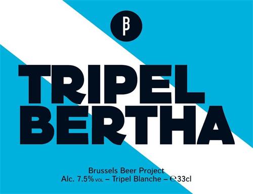 TRIPEL BERTHA Brussels Beer Project Alc. 7.5% vol Tripel Blanche e 33 cl trademark