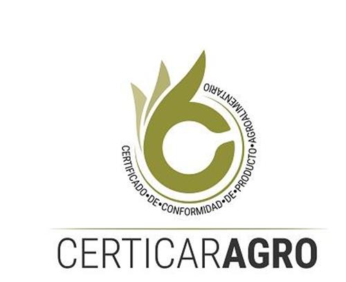 CERTIFICADO DE CONFORMIDAD DE PRODUCTO AGROALIMENTARIO CERTICARAGRO trademark