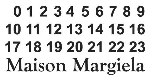 0123456789 10 11 12 13 14 15 16 17 18 19 20 21 22 23 Maison Margiela trademark