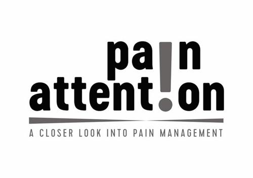 PAIN ATTENTION A CLOSER LOOK INTO PAIN MANAGEMENT trademark