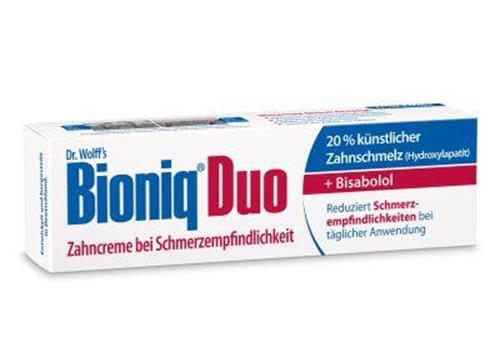 Dr. Wolff's Bioniq Duo Zahncreme bei Schmerzempfindlichkeit trademark