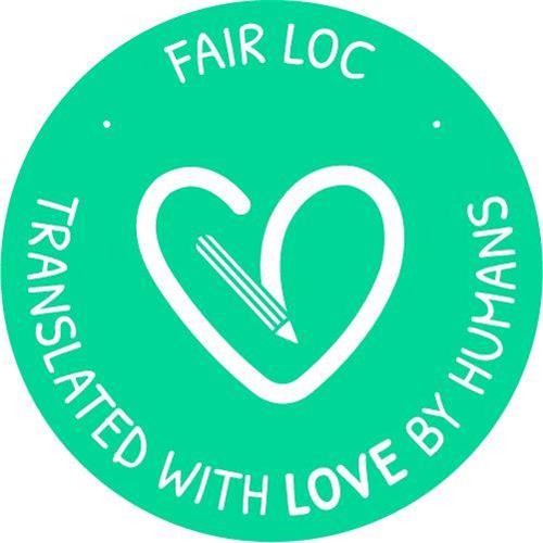 FAIR LOC TRANSLATED WITH LOVE BY HUMANS trademark