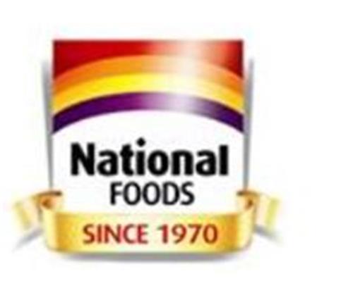 National FOODS SINCE 1970 trademark