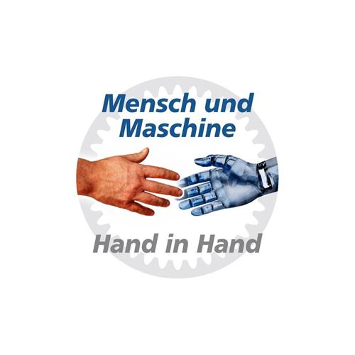 Mensch und Maschine Hand in Hand trademark