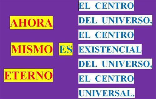 AHORAMISMO ETERNO ES EL CENTRO DEL UNIVERSO, EL CENTRO EXISTENCIAL DEL UNIVERSO, EL CENTRO UNIVERSAL. trademark