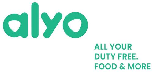 alyo ALL YOUR DUTY FREE. FOOD & MORE trademark