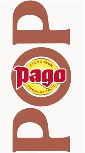 Pago SINCE1888 PREMIUM FRUIT POP trademark