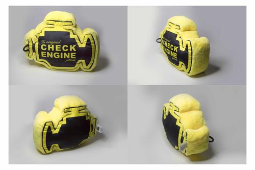 The original CHECK ENGINE pillow trademark