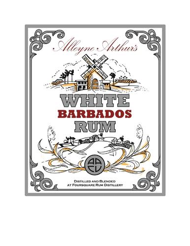 Alleyne Arthur's WHITE BARBADOS RUM DISTILLED AND BLENDED AT FOURSQUARE RUM DISTILLERY trademark