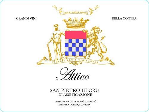 GRANDI VINI DELLA CONTEA ATTICO SAN PIETRO III CRU CLASSIFICAZIONE DOMAINE VICOMTE de NOüE MARINIC VIPAVSKA DOLINA, SLOVENIA trademark