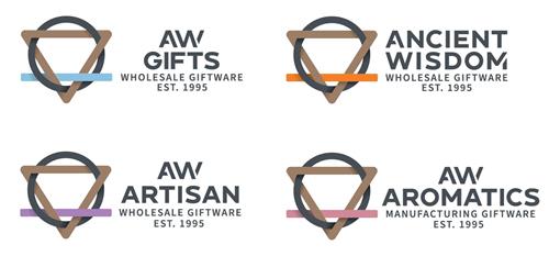 AW GIFTS WHOLESALE GIFTWARE EST . 1995 AW ARTISAN WHOLESALE GIFTWARE EST . 1995 ANCIENT WISDOM WHOLESALE GIFTWARE EST . 1995 AW AROMATICS MANUFACTURING GIFTWARE EST . 1995 trademark