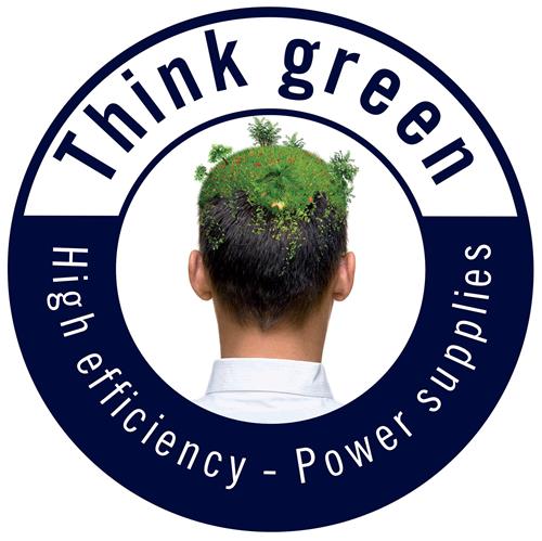 THINK GREEN - HIGH EFFICIENCY - POWER SUPPLIES trademark