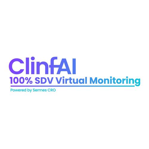 ClinfAl 100 % SDV Virtual Monitoring Powered by Sermes CRO trademark