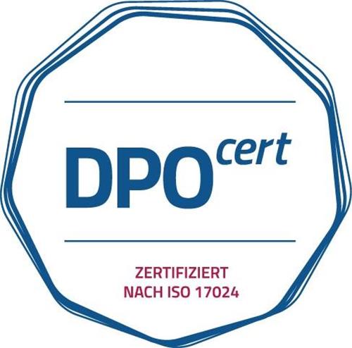 DPOcert ZERTIFIZIERT NACH ISO 17024 trademark