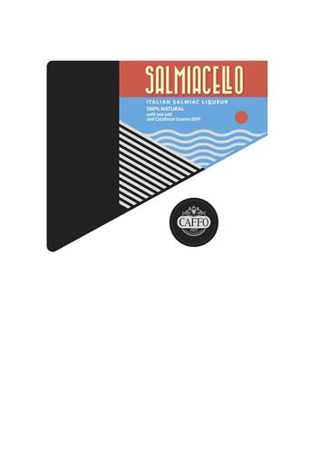 SALMIACELLO ITALIAN SALMIAC LIQUEUR 100% NATURAL with sea salt and Calabrian licorice DOP CAFFO trademark