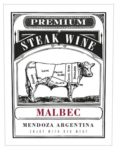 PREMIUM STEAK WINE MALBEC MENDOZA ARGENTINA ENJOY WITH RED MEAT trademark