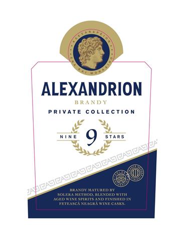 ALEXANDRION BRANDY PRIVATE COLLECTION NINE 9 STARS trademark