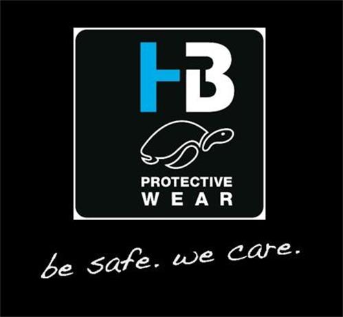 HB PROTECTIVE WEAR be safe. we care. trademark