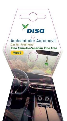 DISA Ambientador Automóvil Car Air Freshener Pino Canario / Canarian Pine Tree Wood trademark