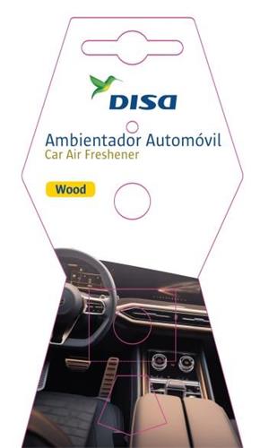 DISA  Ambientador Automóvil  Car Air Freshener Wood trademark