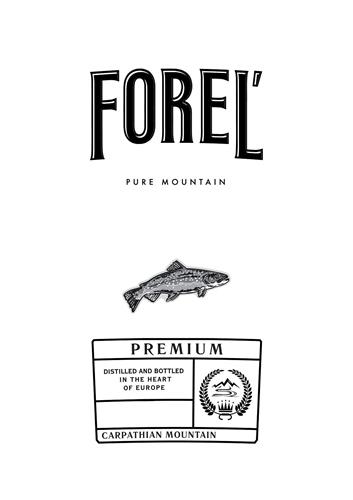 FOREĽ PURE MOUNTAIN PREMIUM DISTILLED AND BOTTLED IN THE HEART OF EUROPE CARPATHIAN MOUNTAIN trademark