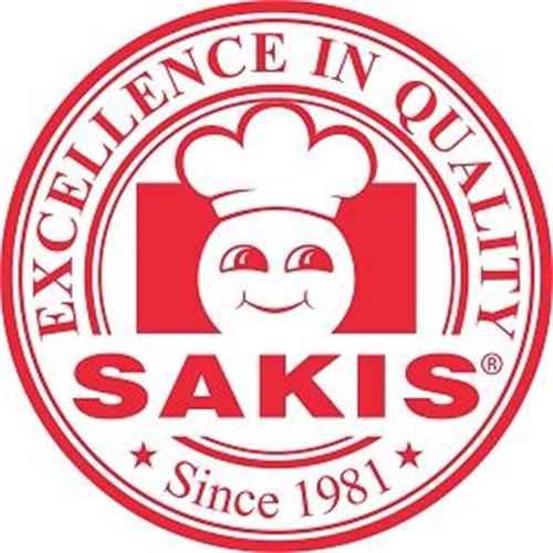 SAKIS Since 1981 EXCELLENCE IN QUALITY trademark